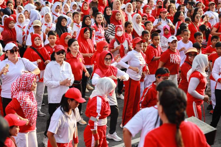Car Free Day Pematang Siantar Nuansa Merah Putih, Walikota Bersama Ribuan Masyarakat