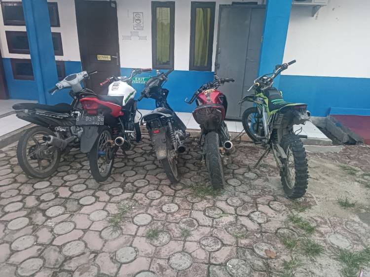 Sat Lantas Tilang Manual 5 Unit Septor di Siantar
