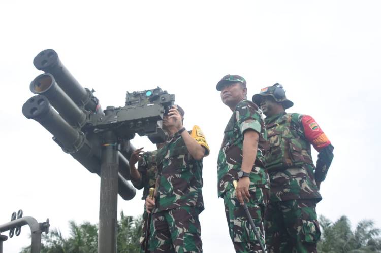 Pangdam I/BB Tinjau Uji Tembak Rudal Canggih Pertahanan Udara TNI AD