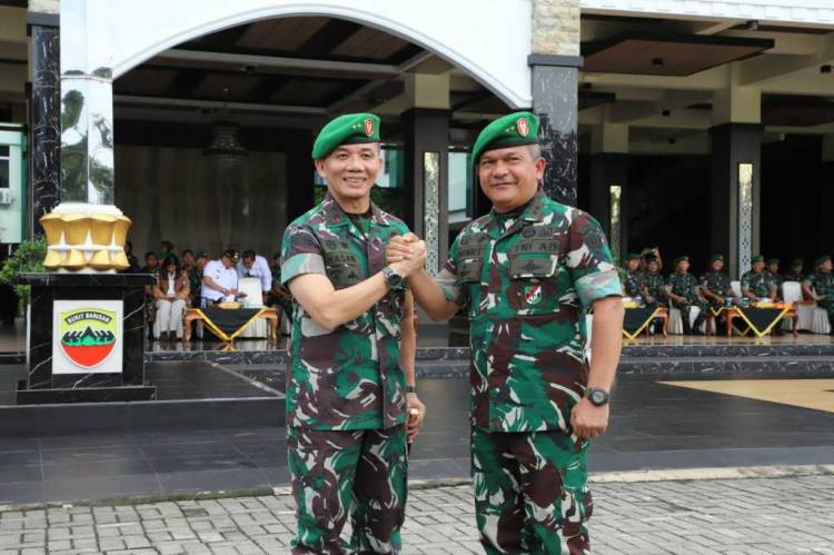 Aksi Tim Gultor Warnai Apel Luar Biasa Sertijab Pangdam I/BB