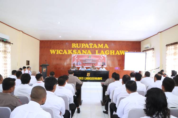 Polres Lhokseumawe Gelar Sosialisasi Tentang Sinergitas Aparat Penegak Hukum Dalam Hal Upaya Paksa