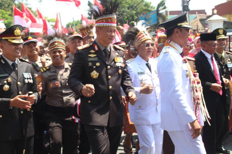 Setukpa Lemdiklat Polri Rayakan Kemerdekaan RI Ke 78 Bareng Warga Sukabumi