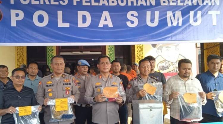 Polres Belawan Sikat Puluhan Bandit