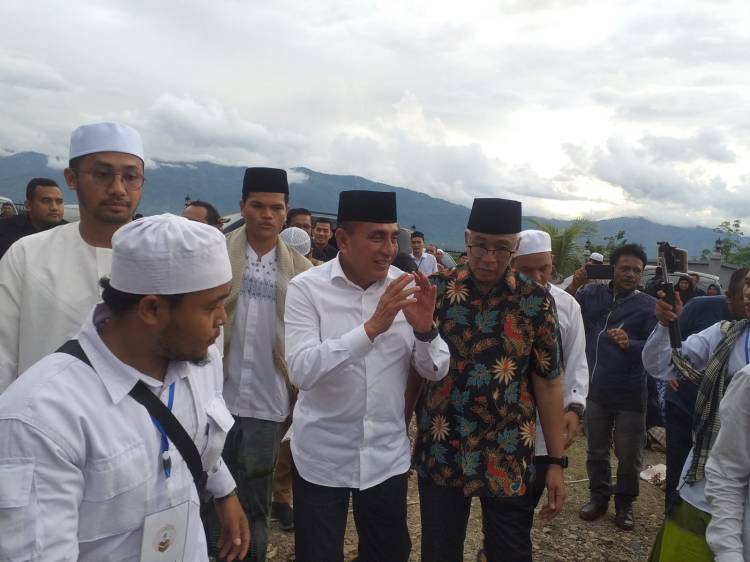 Gubsu Edy Silaturahmi di Pengajian  H. Salman Ahmad Nasution Desa Bange Puncak Barokah