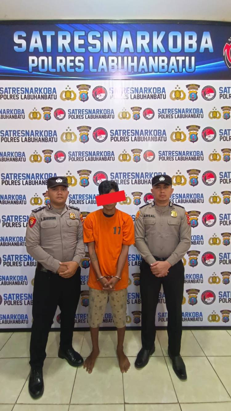 Tindaklanjuti Program KBN, Polres Labuhanbatu Tangkap Pengedar Sabu di Padang Bulan
