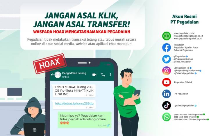 Jangan Asal Transfer! Pegadaian Himbau Masyarakat Untuk Hati-hati&nbsp;