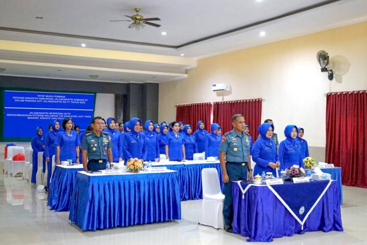 Jelang HUT Jalasenastri Ke 77, Danlantamal IX dan Ketua Korcab IX DJA III Terima Pembekalan Pangkoarmada RI