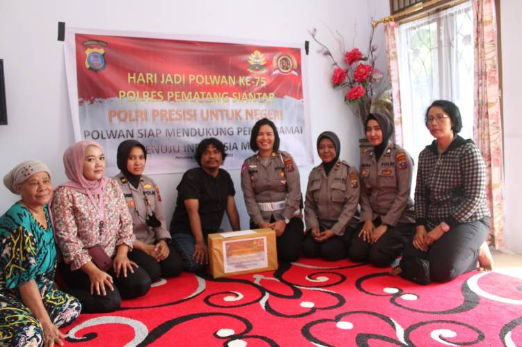 Pakor Polwan Polres Siantar Anjangsana kepada Keluarga Almarhum Polwan dan Warakawuri, Jelang HUT Polwan ke-75.