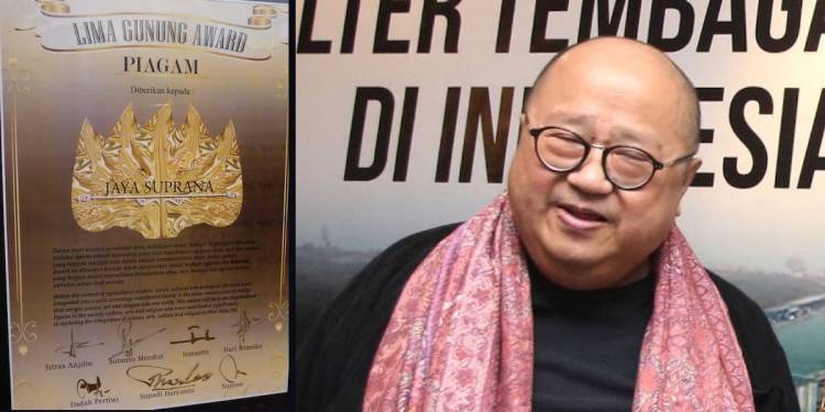 Budayawan Jaya Suprana Raih Lima Gunung Award