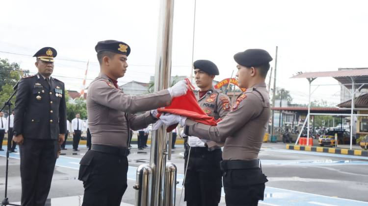 Kompol Dedy Darwinsyah Pimpin Upacara Kemerdekaan di Polres Lhokseumawe