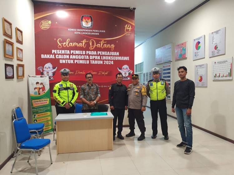 Polisi Tingkatkan Patroli Terpadu Antisipasi Guantibmas  Sasar Kantor Panwaslu dan KIP di Lhokseumawe