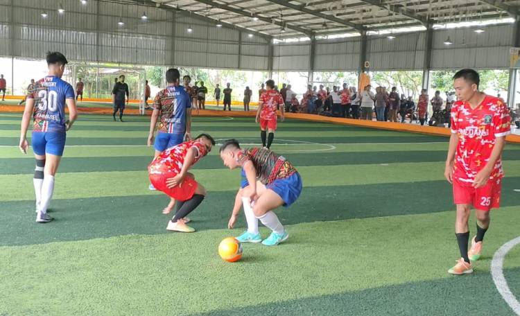 Sengit, Laga Final Futsal Kanwil Kemenkumham Sumut Dimenangkan Tim Futsal Rayon Medan 1