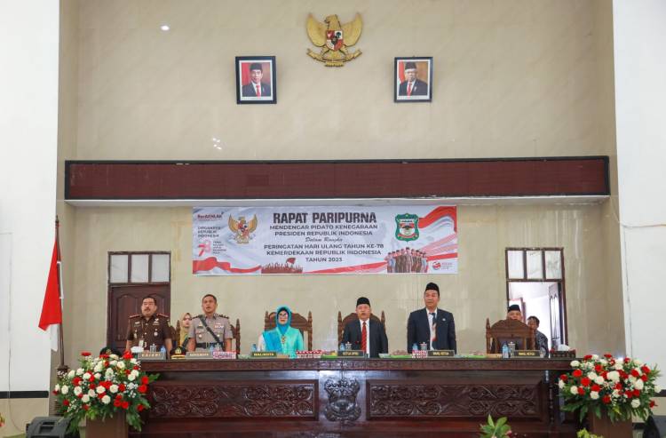Walikota dan DPRD Pematang Siantar Rapat Paripurna Mendengarkan Pidato Kenegaraan Presiden RI