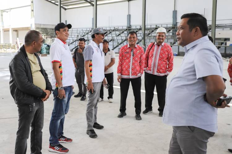 Jelang PON XXI Aceh-Sumut, Pengerjaan Venue Tinju Lantai 5 Gedung Merdeka Siantar Dikebut
