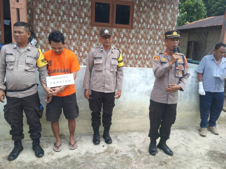 Polsek Bangun Gelar Rekonstruksi Pembunuhan Tragis di Nagori Silau Malaha