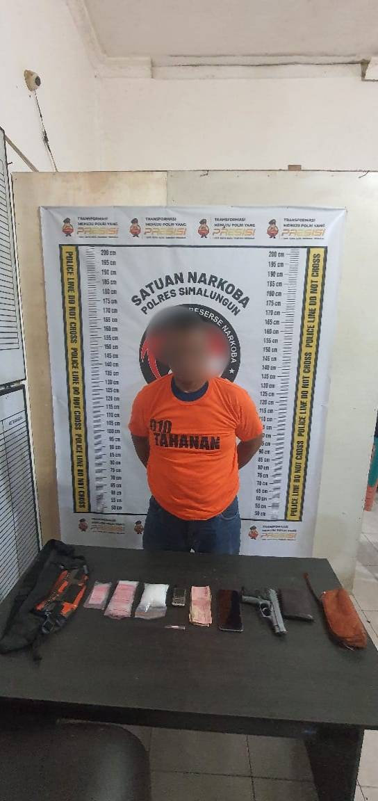 Kakek Bersoft Gun Jadi BD Sabu di Simalungun