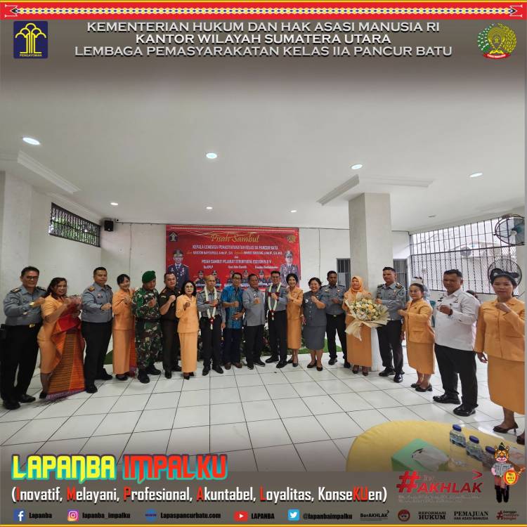 Pisah Sambut Kalapas dan Pejabat Struktural Pancur Batu