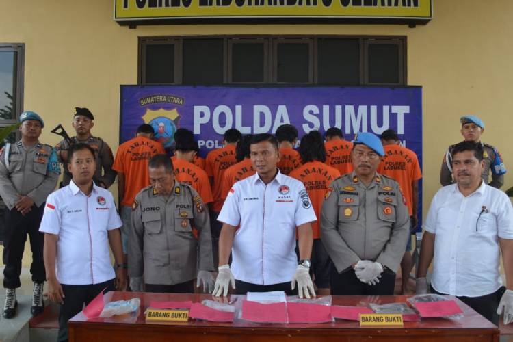 2 Pekan , Polres Labusel Ringkus 5 Residivis Narkoba, Ungkap 6 Kasus