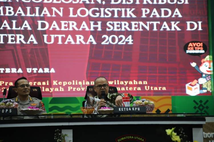 Ketua KPU Sumut hadir sebagai narasumber dalam pelatihan pra operasi kepolisian
