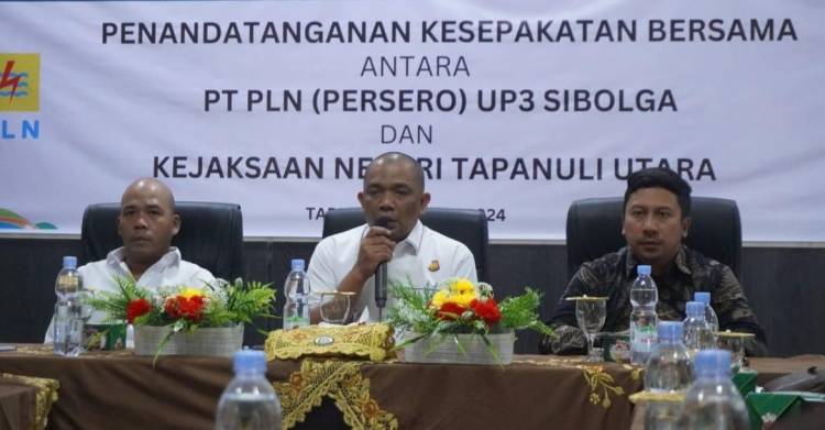 PLN UP3 Sibolga Tandatangani MoU Nota Kesepahaman Bersama dengan Kejaksaan Negeri