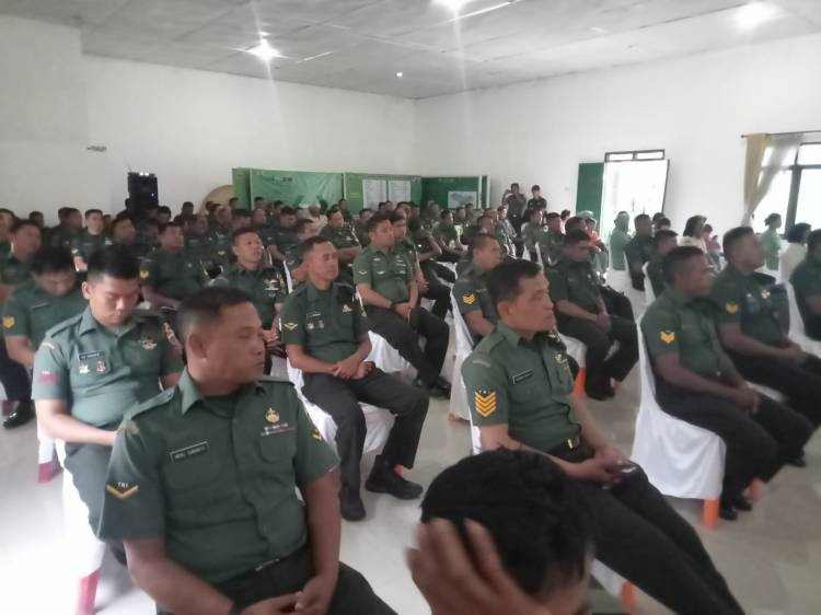 Tingkatkan Kesadaran Hukum, Personil Kodim 0205/TK Dan Keluarganya Ikuti Penyuluhan Hukum dari Kumdam I/BB
