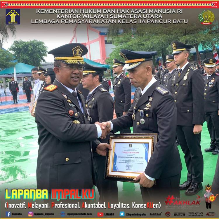 Plt. Kalapas Pancur Batu Kanwil Kemenkumham Sumut Ikuti Upacara