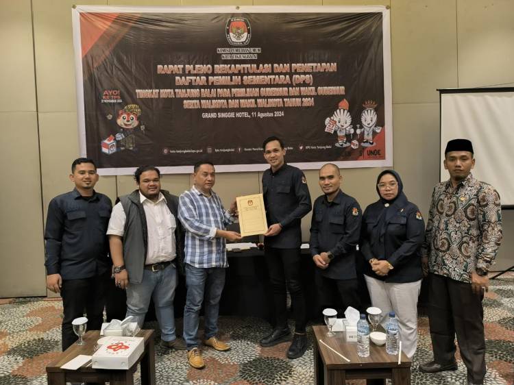 KPU Tanjungbalai Tetapkan DPS Pilkada 2024 Sebanyak 128.845 Pemilih
