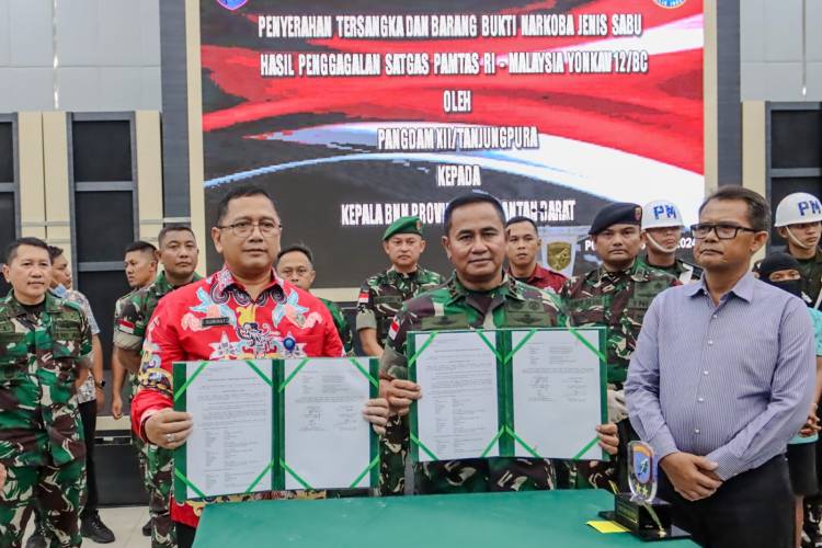 Kodam XII/Tpr Gagalkan Penyelundupan 6,3 Kilogram Sabu