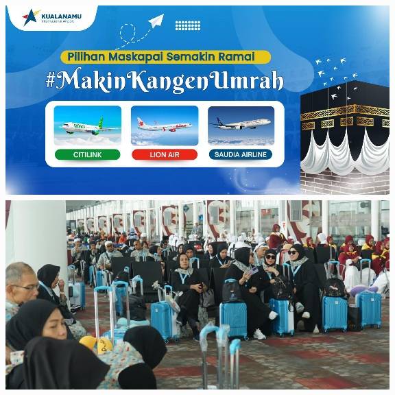Dari Bandara Kualanamu, 3 Maskapai Layani Penerbangan Langsung Tujuan Madinah dan Jeddah