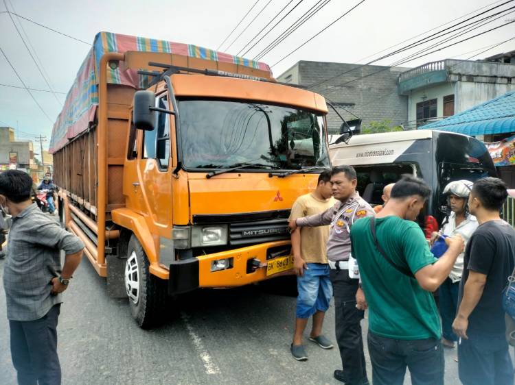 Polres TebingTinggi Dalami Kasus Laka Lantas di Depan SPBU Kp. Lalang TebingTinggi