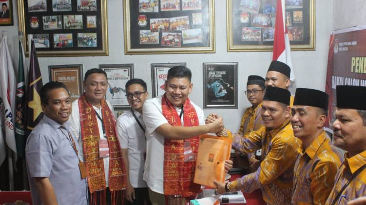 Paslon Faham Daftar ke KPU Diusung Tiga Parpol