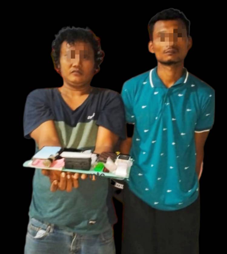 Berpesta Narkotika, 2  Pria  Digelandang Ke Kantor Polisi