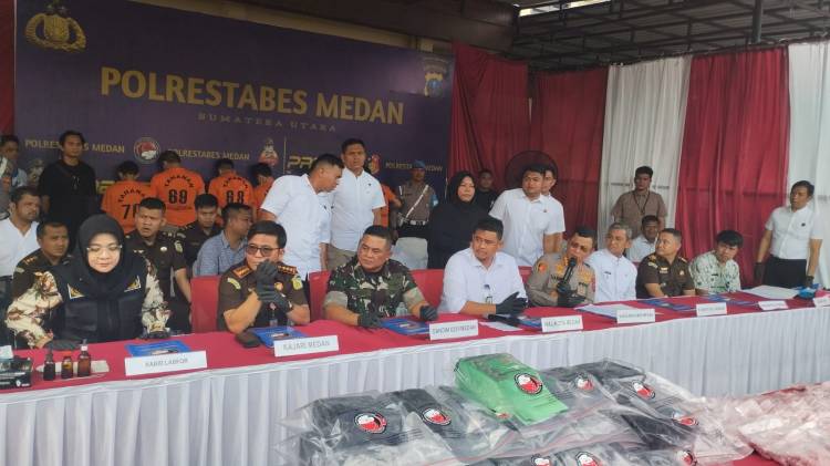Hendak Diedarkan di Medan, Polrestabes Musnahkan 35 Kg Sabu