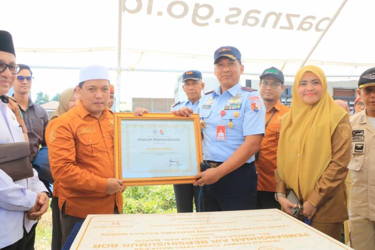 Danlanud Sultan Hasanuddin Resmikan Penggunaan Sumur Bor di Kecamatan Bontoa Kabupaten Maros
