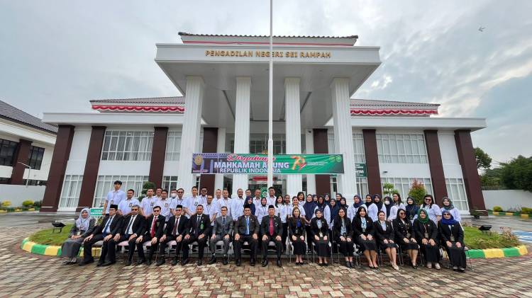 PN Sei Rampah Peringati HUT Mahkamah Agung RI Ke 79