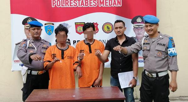 Grebek Rumah  Judi, Polsek Medan Timur Ringkus Dua Pengedar Narkoba