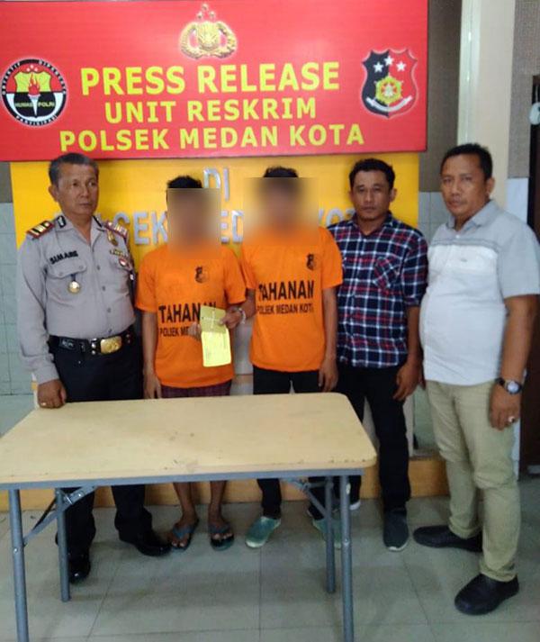 Polsek Medan Kota Tangkap Dua Pecandu Sabu