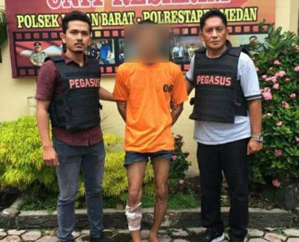 Jalani Hukuman 12 Bulan Tak Puas, Resedivis di bedil Polsek Medan Barat
