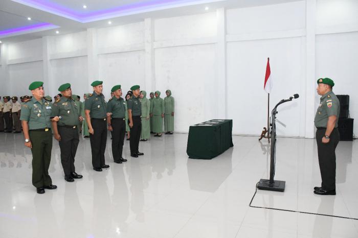 Kepala Zeni Kodam I/BB Serah Terimakan 3 Pejabat Dandenzibang Zidam I/BB
