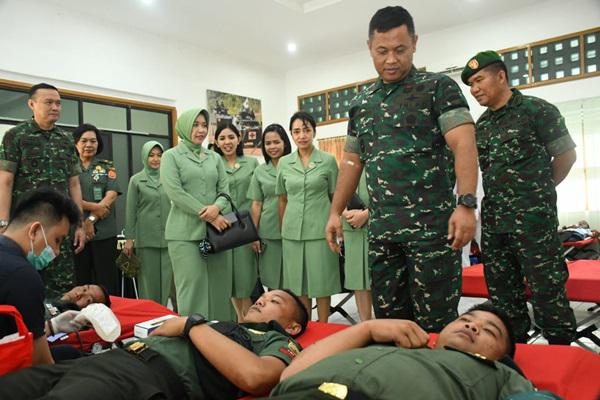 Sambut HUT Ke-74 TNI, 253 Prajurit di Wilayah Medan Donorkan Darah 