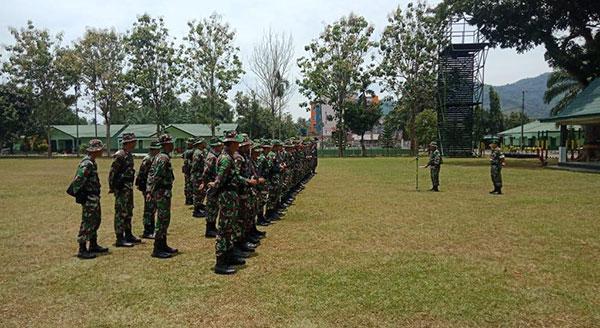 Seratusan Prajurit Yonif 123/RW Dikirim ke Riau Bantu Atasi Karhutla