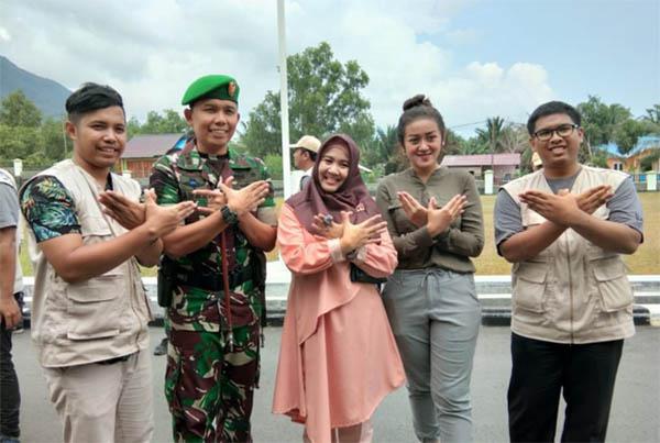 Gabungan 3 Matra TNI di Yonkomposit 1/GP Bantu Kelancaran Baksos Nusantara 2019 di Natuna