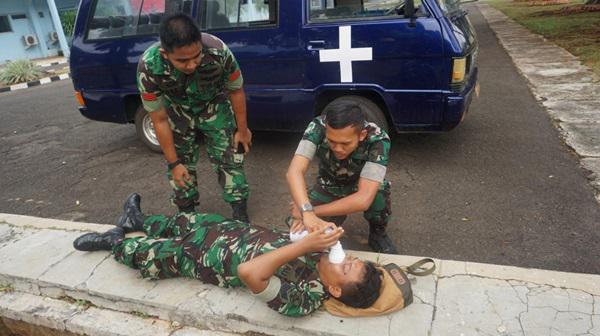 Komandan Sathar 23 Gelar Latihan Evakuasi Darurat