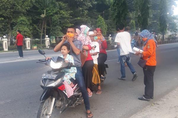 Kabut Asap Mulai Selimuti Asahan, BPBD Bagikan 2000 Masker