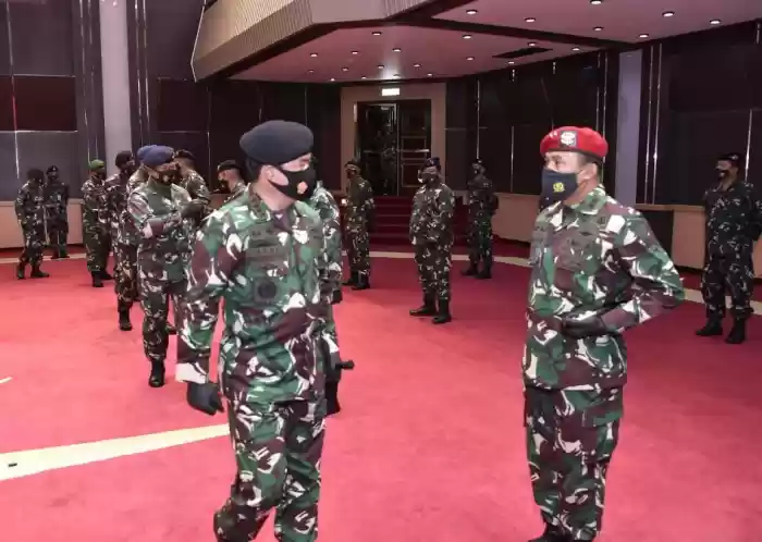 Panglima TNI Terima Laporan Korps Kenaikan Pangkat 19 Perwira Tinggi