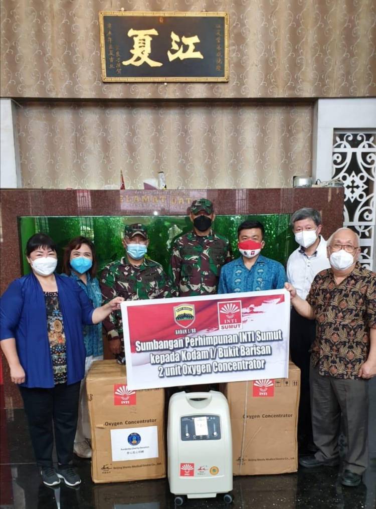 Kakesdam I/BB Terima Bantuan 2 unit Oxygen Concentrator Dari Perhimpunan INTI Sumut & Yayasan Wijaya Medan Untuk Penanganan Covid-19