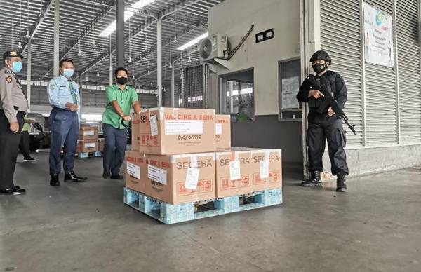 Tiga Jenis Vaksin Tiba Sekaligus di Sumut, Dikawal Ketat Brimob