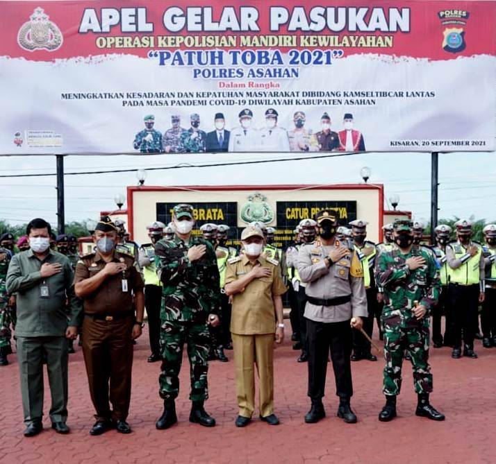 Kapolres Asahan Gelar Operasi Patuh Toba 2021 Dihadiri Bupati Asahan