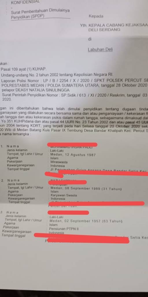 Aniaya Anak Alm Ipda Surya Darma Sinulingga, Satu Keluarga Ditetapkan Sebagai Tersangka