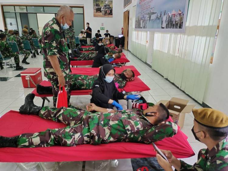 Jelang HUT ke-76 TNI, Kodam I/BB Gelar Donor Darah